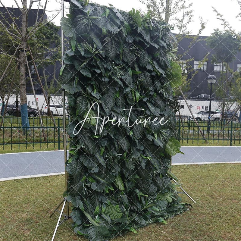 Aperturee - Aperturee Imitated Monstera Greenery Wedding Backdrop Wall