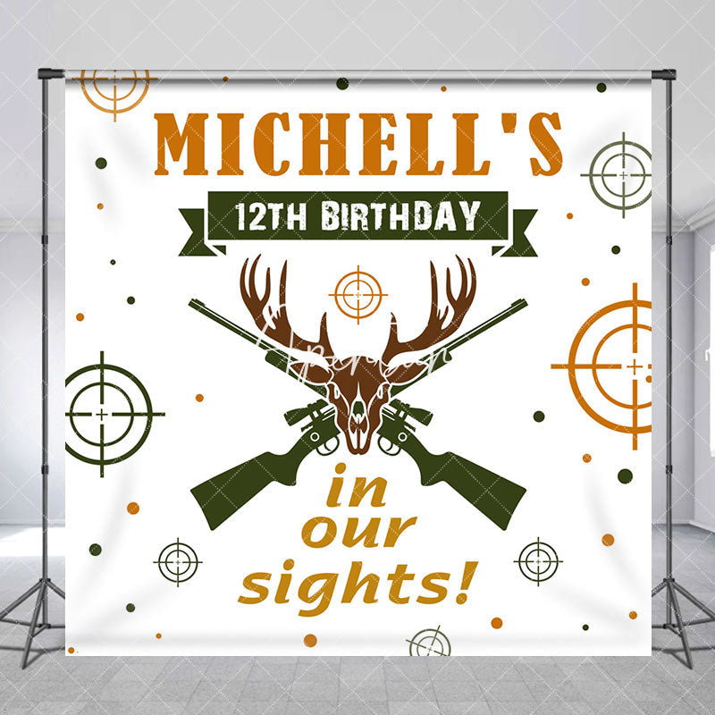 Aperturee - Aperturee In Our Sight Hunt Custom Name 12th Birthday Backdrop