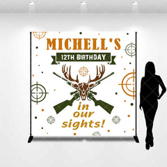 Aperturee - Aperturee In Our Sight Hunt Custom Name 12th Birthday Backdrop