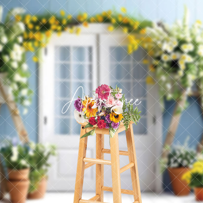 Aperturee - Aperturee Indoor Greeny Balcony Spring Photography Backdrop