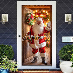 Aperturee - Aperturee Indoor Room Santa Claus Merry Christmas Door Cover