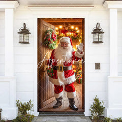 Aperturee - Aperturee Indoor Room Santa Claus Merry Christmas Door Cover