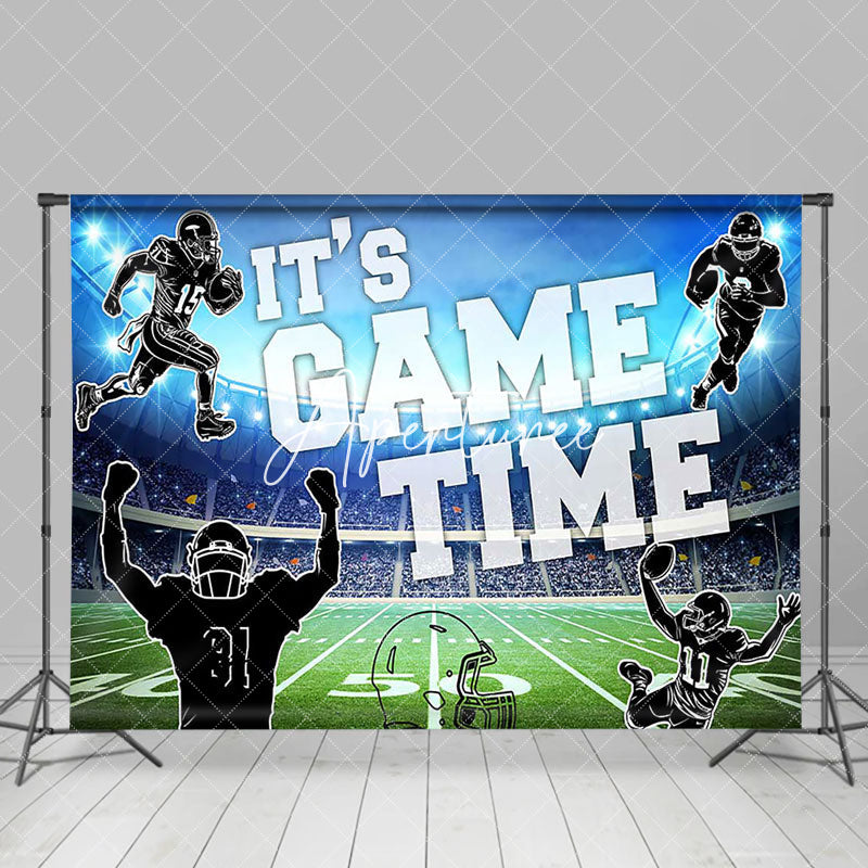 Aperturee - Aperturee Its Game Time Rugby Player Sports Party Backdrop