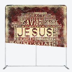 Aperturee - Aperturee Jesus Christ Religious Word Tension Fabric Backdrop