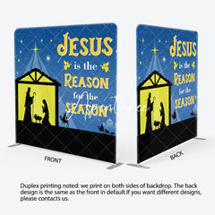 Aperturee - Aperturee Jesus Is the Reason Christmas Pillow Cover Backdrop