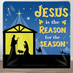 Aperturee - Aperturee Jesus Is the Reason Christmas Pillow Cover Backdrop