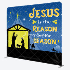 Aperturee - Aperturee Jesus Is the Reason Christmas Pillow Cover Backdrop