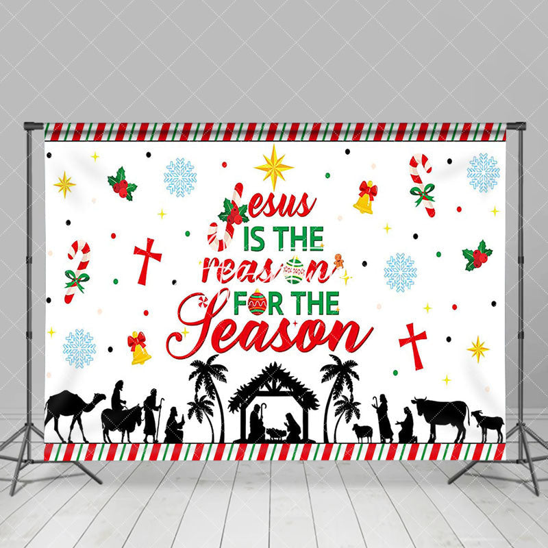 Aperturee - Aperturee Jesus Is The Reason For The Season Christmas Backdrop