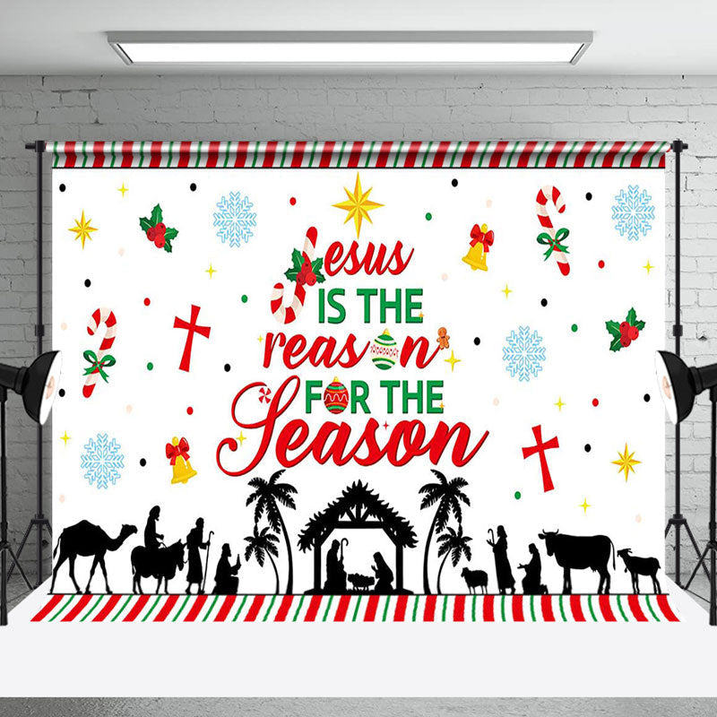 Aperturee - Aperturee Jesus Is The Reason For The Season Christmas Backdrop