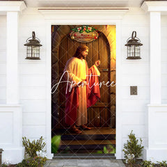 Aperturee - Aperturee Jesus Knocking The Door Merry Christmas Door Cover