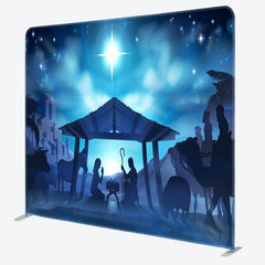 Aperturee - Aperturee Jesus Moon Night Bokeh Christmas Pillow Case Backdrop