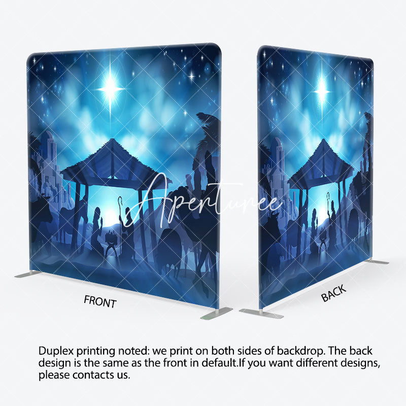 Aperturee - Aperturee Jesus Moon Night Bokeh Christmas Pillow Case Backdrop