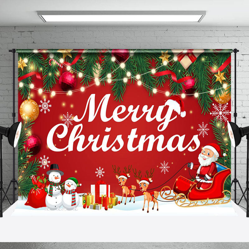 Aperturee - Aperturee Jingle Bells Merry Christmas Cozy Holiday Backdrop