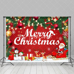 Aperturee - Aperturee Jingle Bells Merry Christmas Cozy Holiday Backdrop