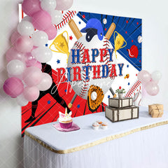 Aperturee - Aperturee Jolly Basebal Birthday Celebration Trophies Backdrop