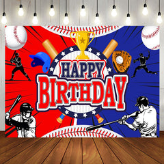 Aperturee - Aperturee Jolly Baseball Birthday Celebration Trophy Backdrop