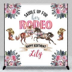 Aperturee - Aperturee Kentucky Derby Rose Custom Name Birthday Backdrop