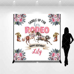 Aperturee - Aperturee Kentucky Derby Rose Custom Name Birthday Backdrop