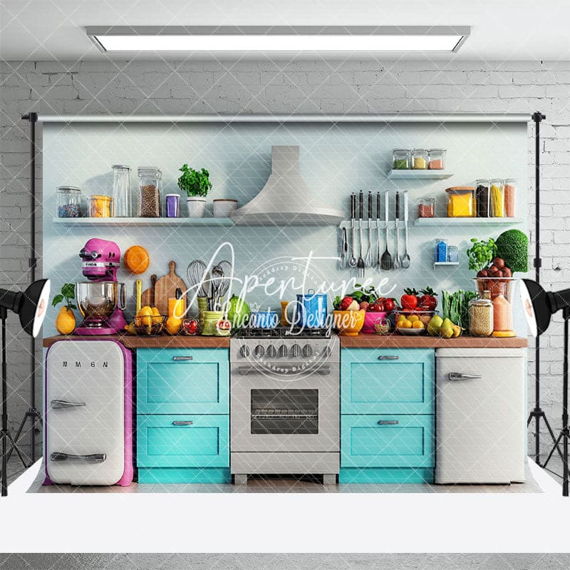 Aperturee - Aperturee Kitchen Display Clean Tidy Photography Backdrop