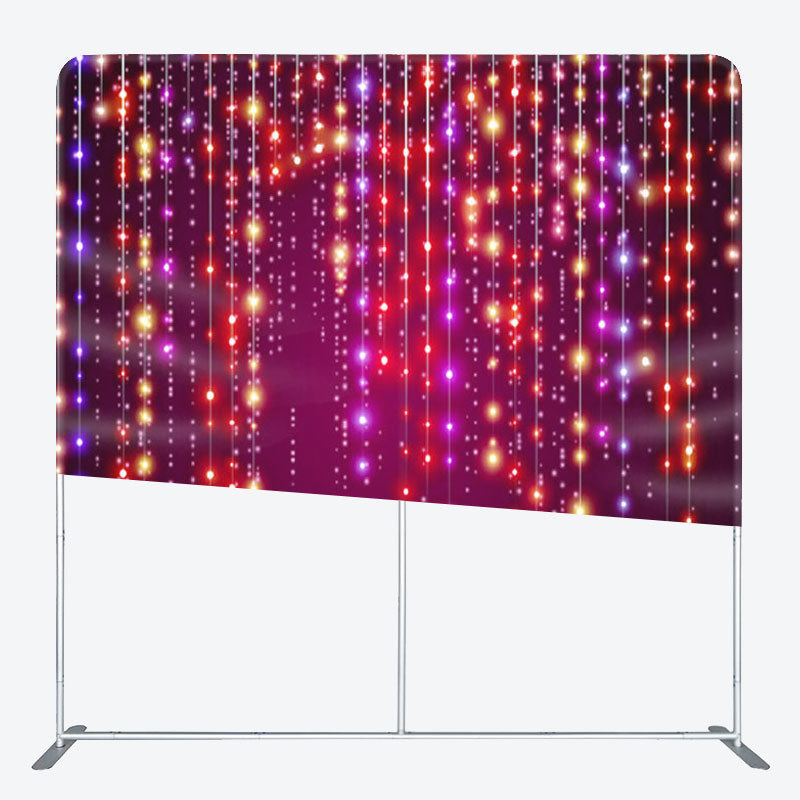 Aperturee - Aperturee Led Lights Strings Dark Purple Party Backdrop Cover