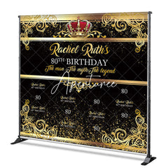 Aperturee - Aperturee Legend Gold Birthday Custom Step And Repeat Banner