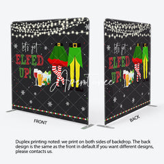 Aperturee - Aperturee Lets Get Elfed Up Pillow Cover Christmas Backdrop