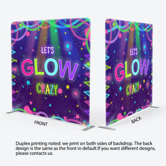 Aperturee - Aperturee Lets Glow Crazy Fabric Backdrop Cover for Birthday