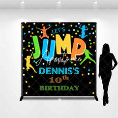 Aperturee - Aperturee Lets Jump Games Custom Name 10th Birthday Backdrop