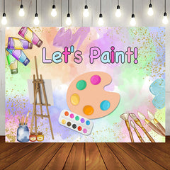 Aperturee - Aperturee Lets Paint Graffiti Artboard Kids Party Backdrop