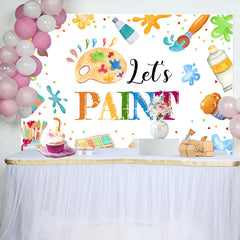 Aperturee - Aperturee Lets Paint Graffiti Kids Drawing Party Backdrop