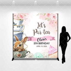 Aperturee - Aperturee Lets Partea Bunny Ice Cream Custom Birthday Backdrop