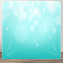 Aperturee - Aperturee Light Blue Bokeh Fabric Backdrop Cover For Photo