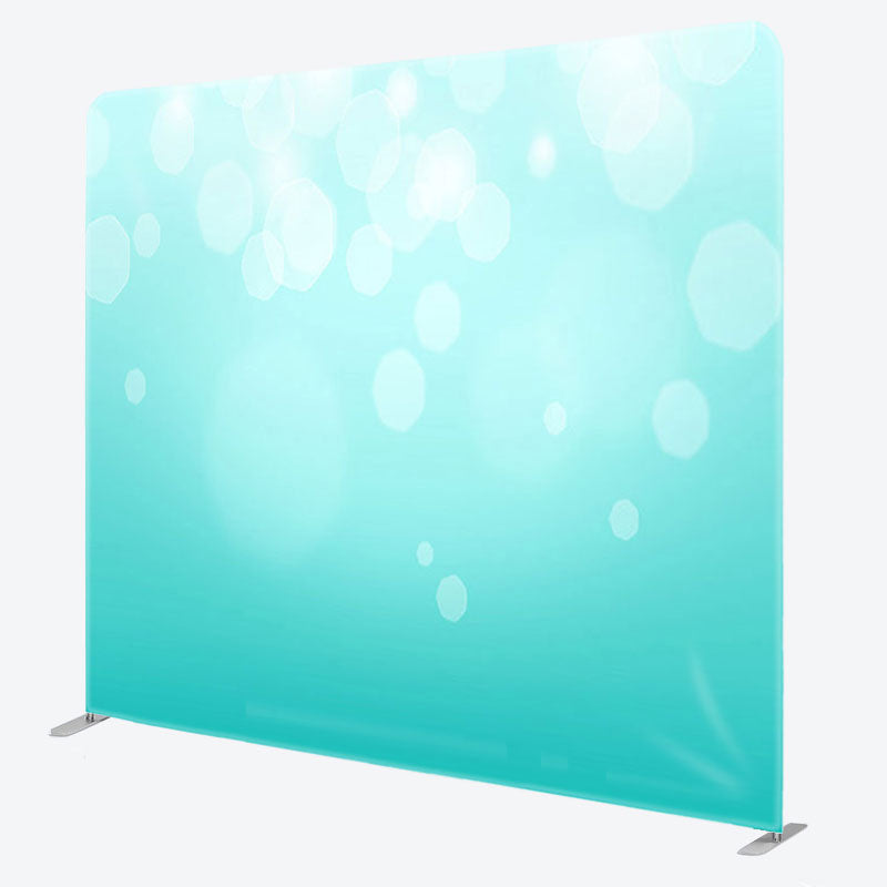 Aperturee - Aperturee Light Blue Bokeh Fabric Backdrop Cover For Photo