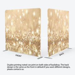 Aperturee - Aperturee Light Gold Glitter Bokeh Aquare Tension Backdrop