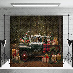 Aperturee - Aperturee Light Hayfield Christmas Car Gifts Room Set Backdrop