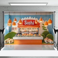 Aperturee - Aperturee Light Japanese Sushi Restaurant Cake Smash Backdrop