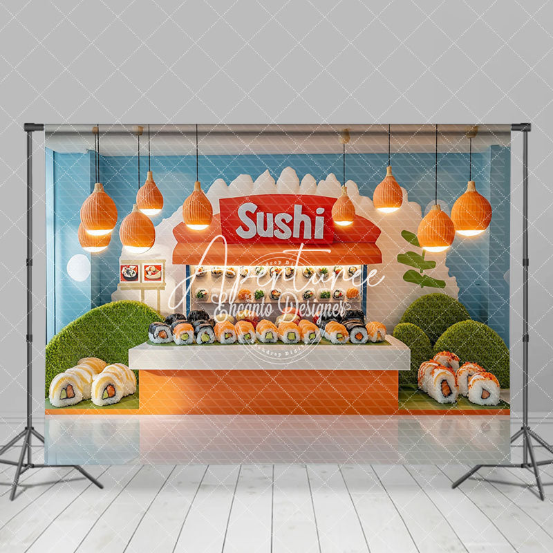 Aperturee - Aperturee Light Japanese Sushi Restaurant Cake Smash Backdrop