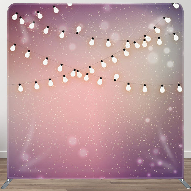 Aperturee - Aperturee Light Pink Gradient Glitter Bokeh Backdrop For Party