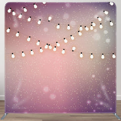 Aperturee - Aperturee Light Pink Gradient Glitter Bokeh Backdrop For Party