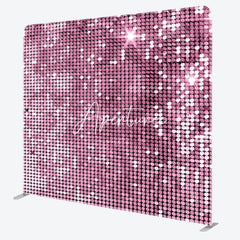 Aperturee - Aperturee Light Pink Sequins Glitter Party Pillow Case Backdrop