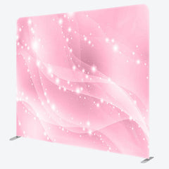 Aperturee - Aperturee Light Pink Silky Glitter Elements Backdrop For Party