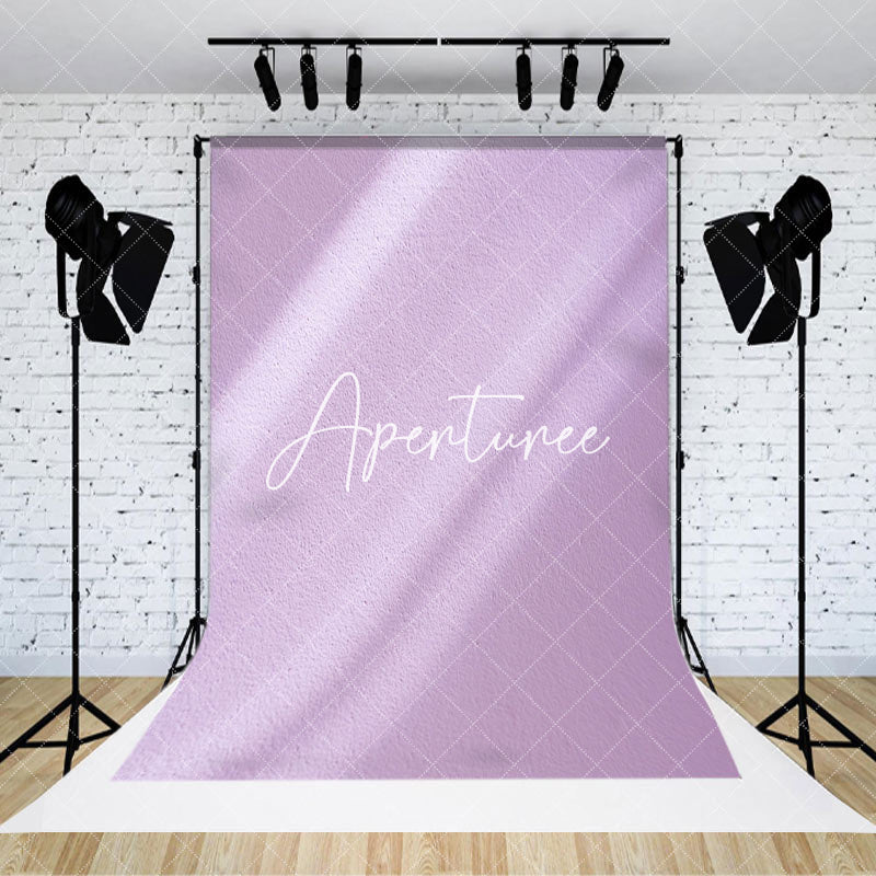 Aperturee - Aperturee Light Purple Cement Wall Sunlight Fine Art Backdrop