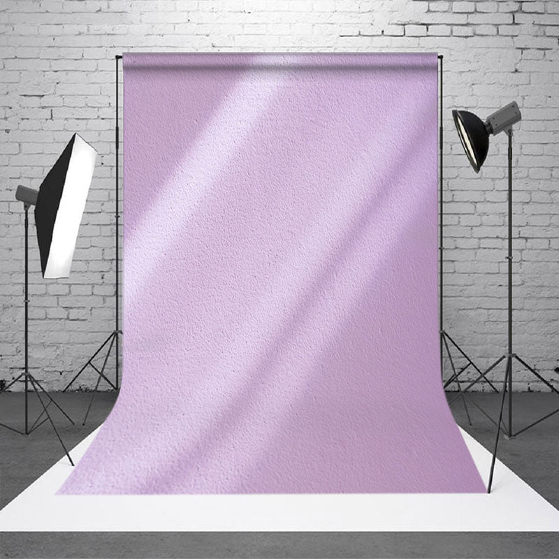 Aperturee - Aperturee Light Purple Cement Wall Sunlight Fine Art Backdrop