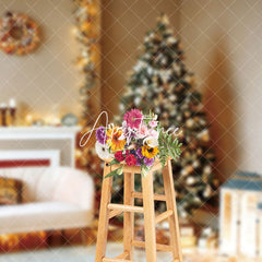 Aperturee - Aperturee Light Sparke Living Room Soft Christmas Backdrop