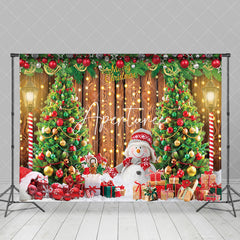 Aperturee - Aperturee Light Sparkle Tree Wood Festive Christmas Backdrop