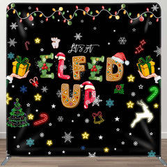 Aperturee - Aperturee Light Strip Snow Elfed Up Pillow Case Backdrop