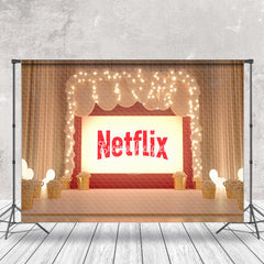 Aperturee - Aperturee Light Twinkling Beige Curtain stage Photo Backdrop