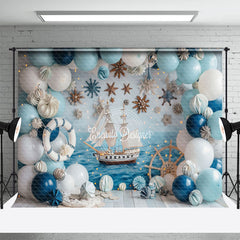 Aperturee - Aperturee Lighted Balloons Navigation Cake Smash Backdrop