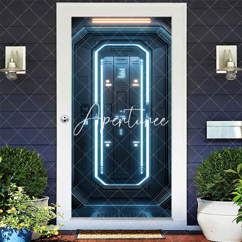 Aperturee - Aperturee Lighted Futuristic Technology Hatch Party Door Cover