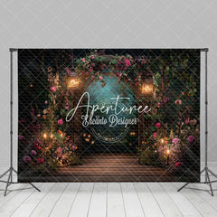 Aperturee - Aperturee Lighted Romantic Floral Arch Plant Wedding Backdrop